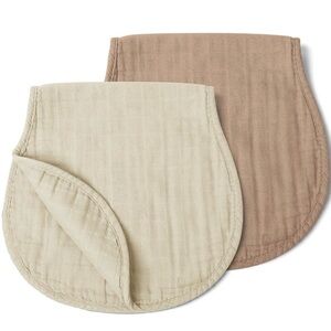 Haakaa Organic Cotton Muslin Burp Cloth Set Of 2 Baby New Machine Washable